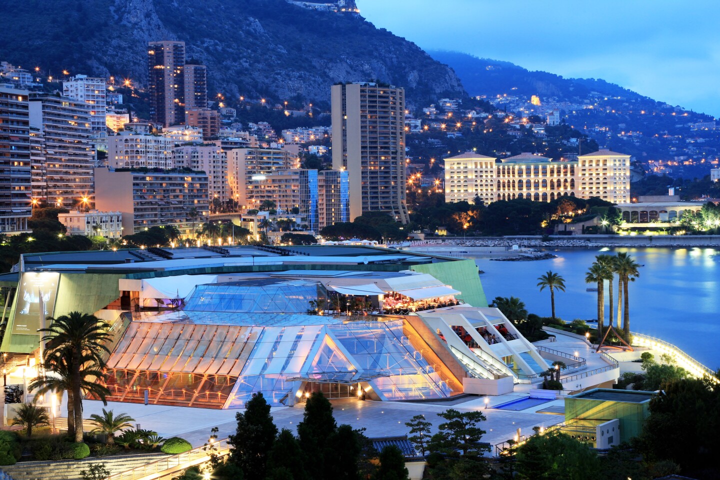 Grimaldi Forum, located in Larvotto Monaco. Convention center and theater in Monaco