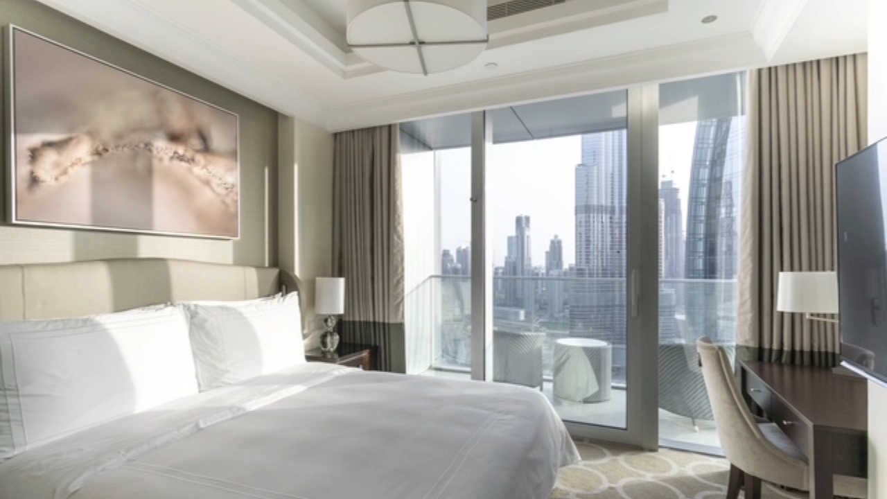 Exquise résidence dotée d&rsquo;une chambre avec vue sur le Burj Khalifa