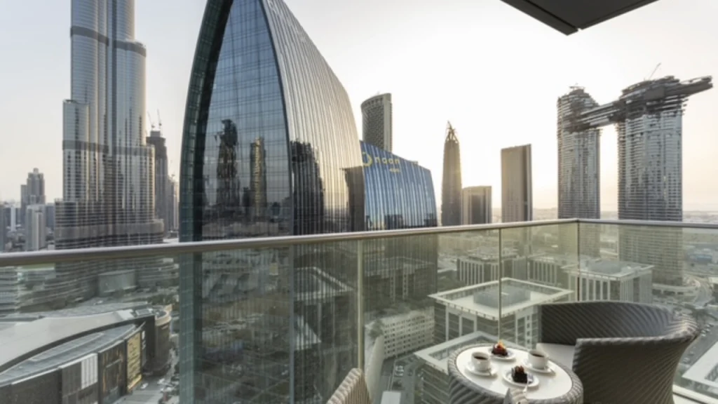 Élégante résidence d&rsquo;une chambre face au Burj Khalifa