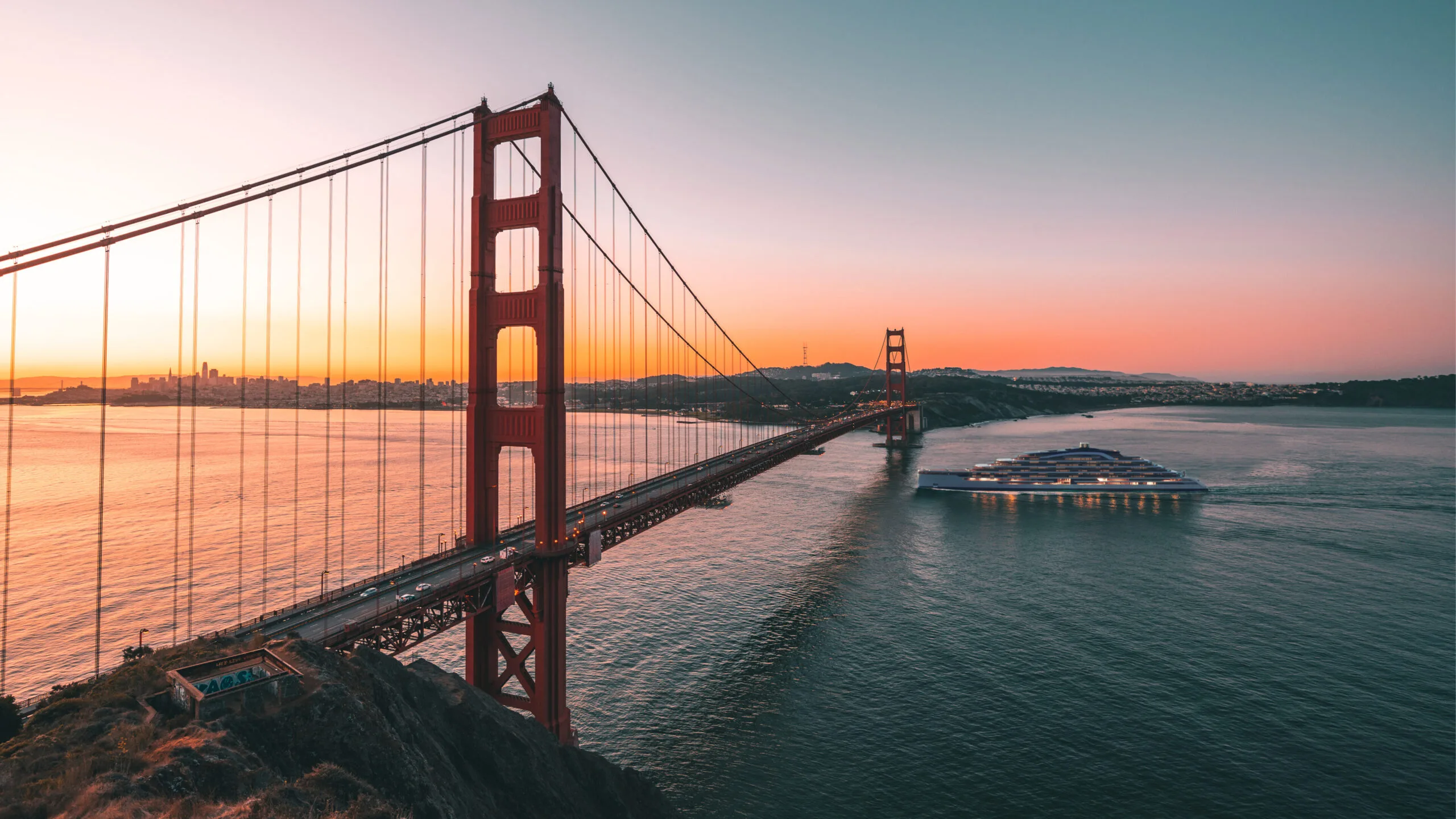Ulyssia beneath the Golden Gate Bridge