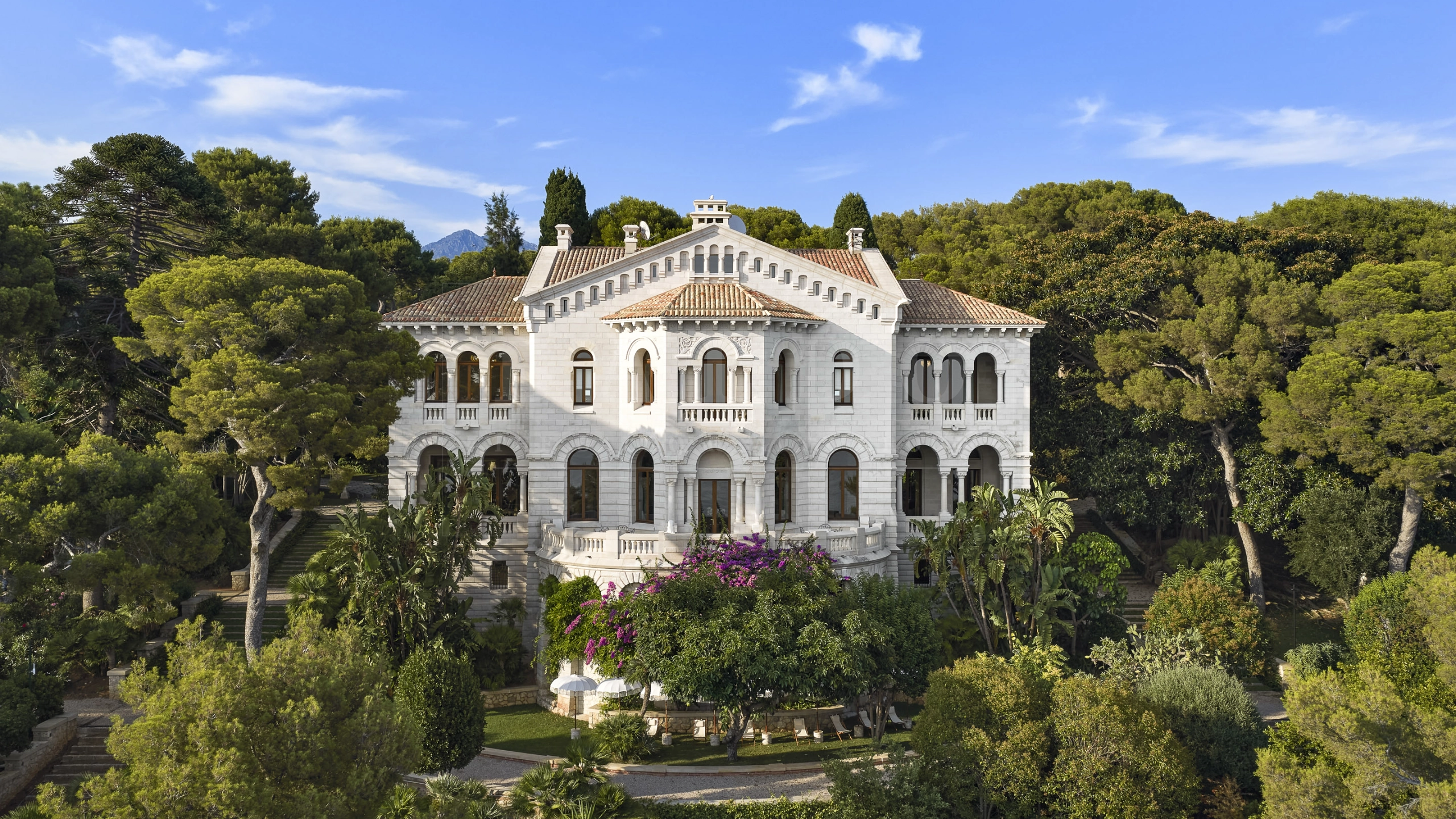Main residence of Villa Cypris, a Neo-Byzantine villa on Cap Martin