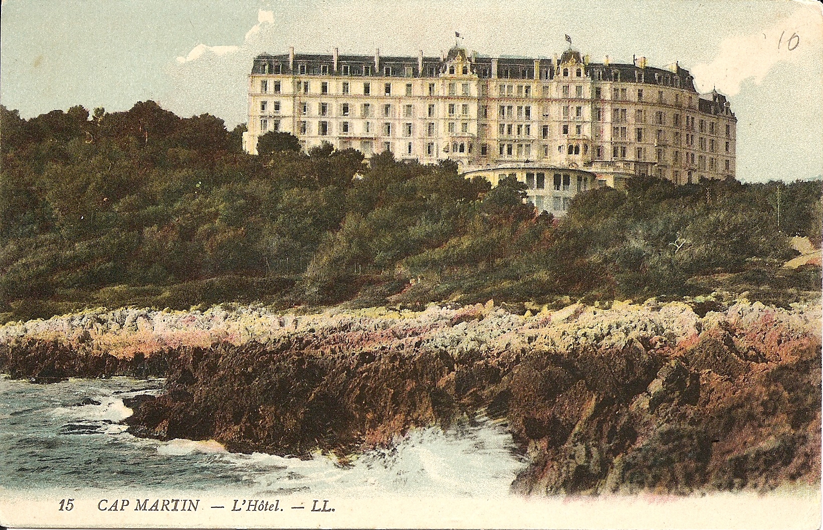 Period photograph of the Grand Hôtel du Cap-Martin in Roquebrune-Cap-Martin in the 1910s