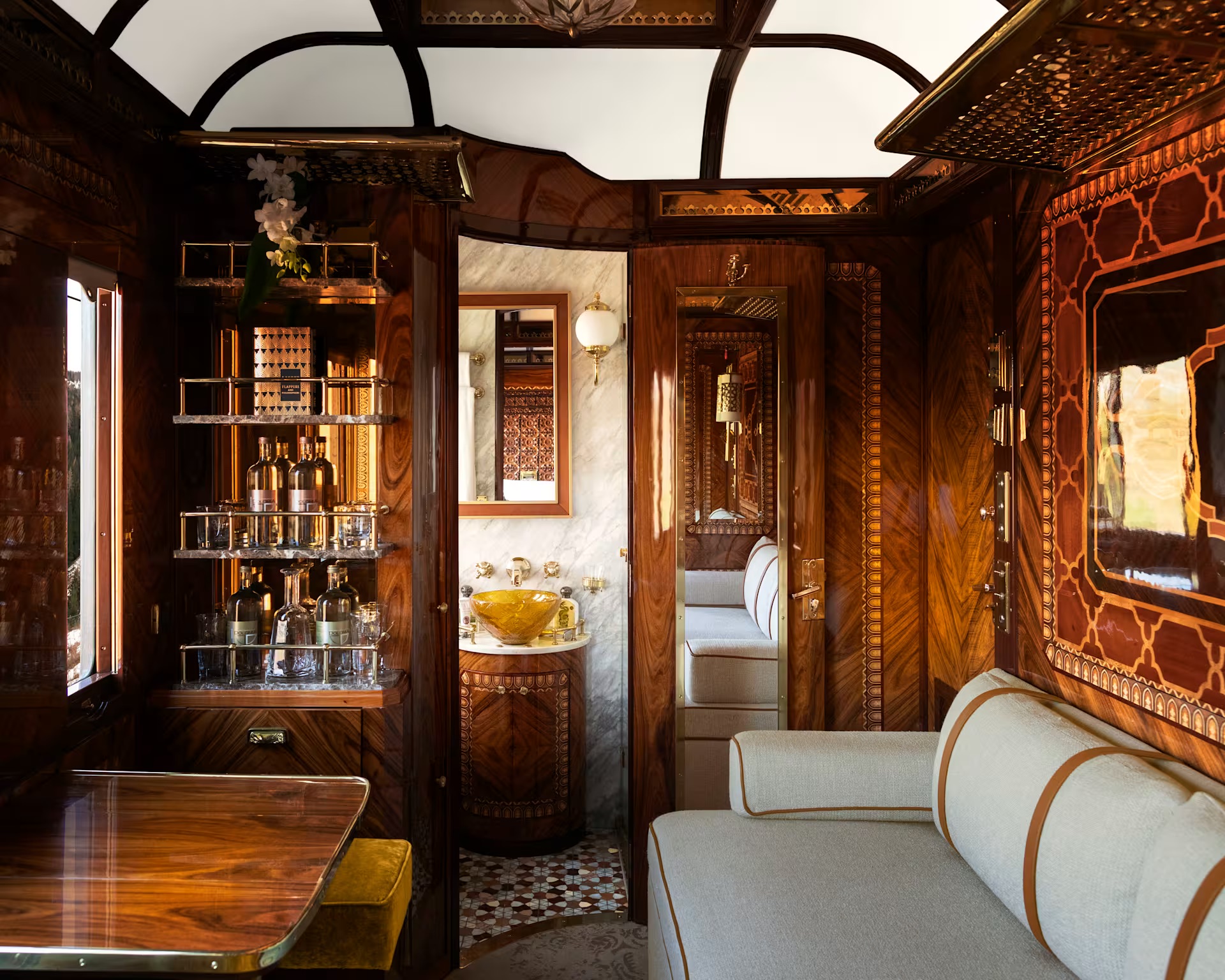 Cabin aboard the Venice Simplon-Orient-Express to Monaco