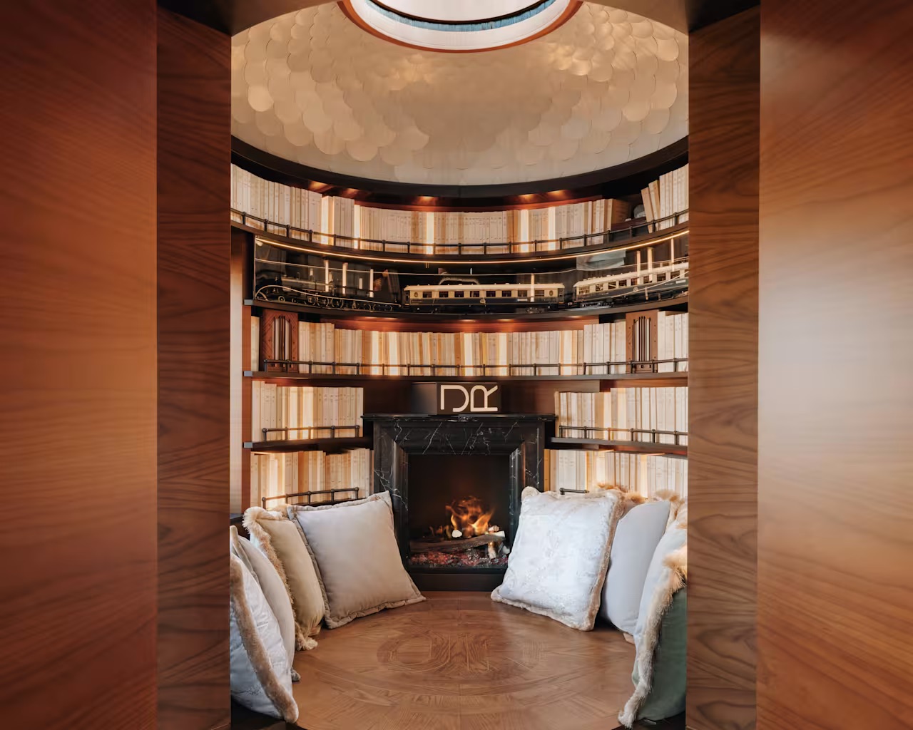 Library aboard the Venice Simplon-Orient-Express