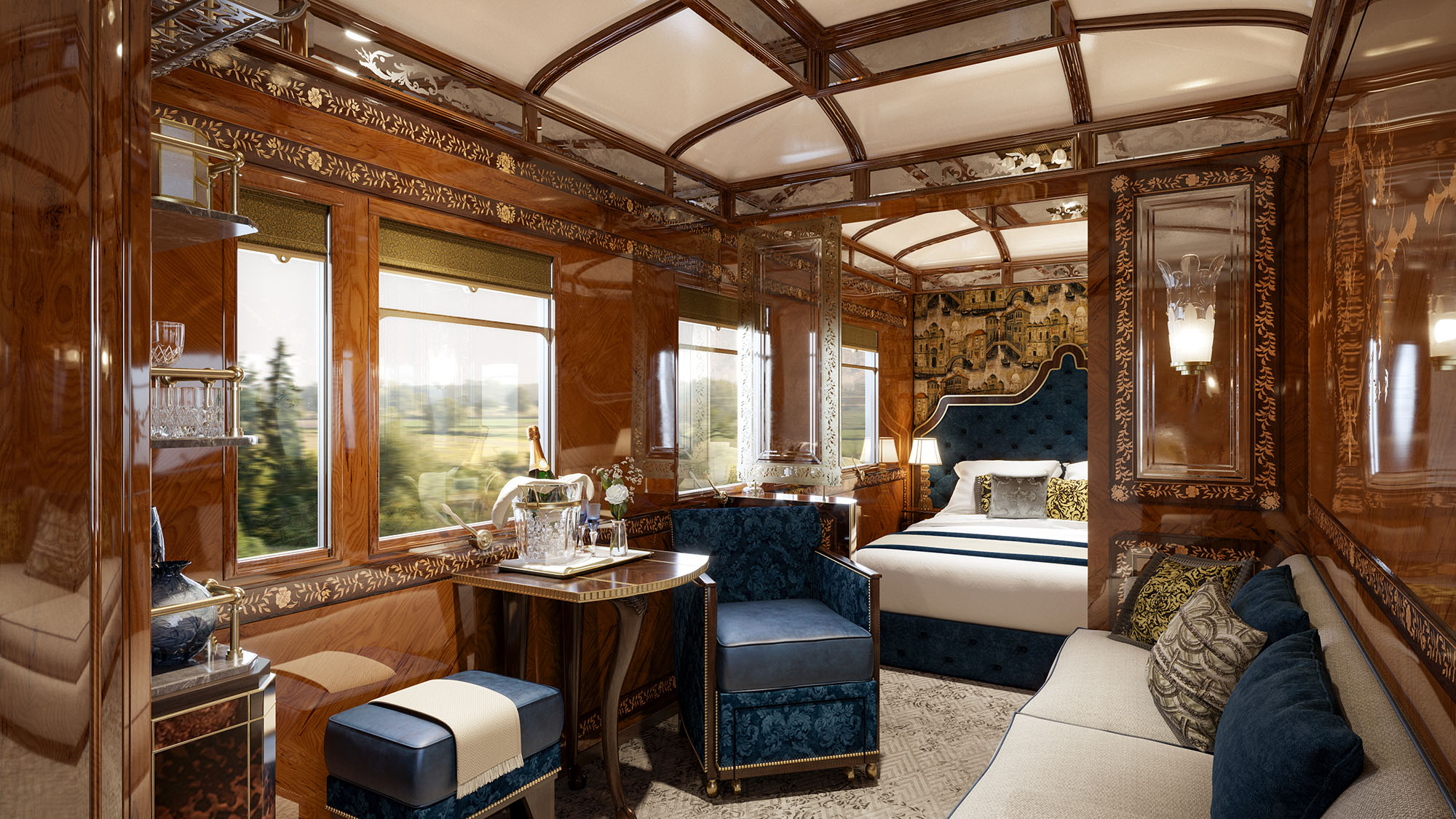 Suite aboard the Venice Simplon-Orient-Express